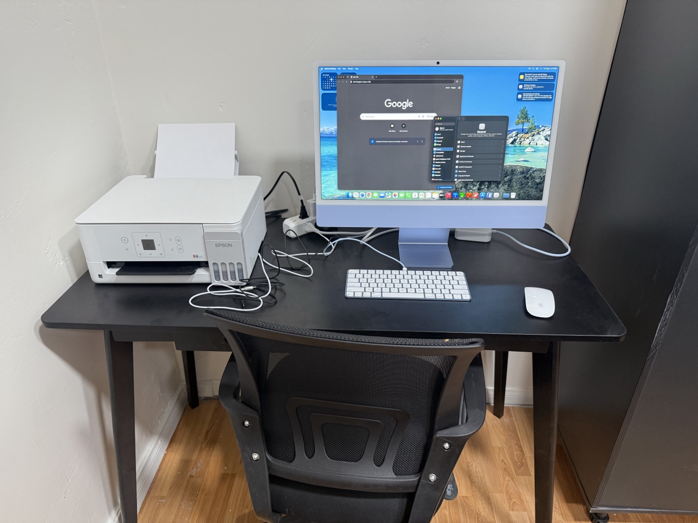 Mac computer and Epson printer in Studio 3B